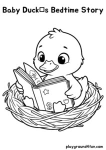 Coloring pages: Baby Ducks Bedtime Story pdf