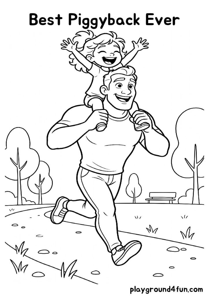 Best Piggyback Ever Coloring Pages