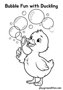 Coloring pages: Bubble Fun with Duckling pdf