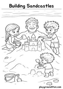 Coloring pages: Building Sandcastles pdf