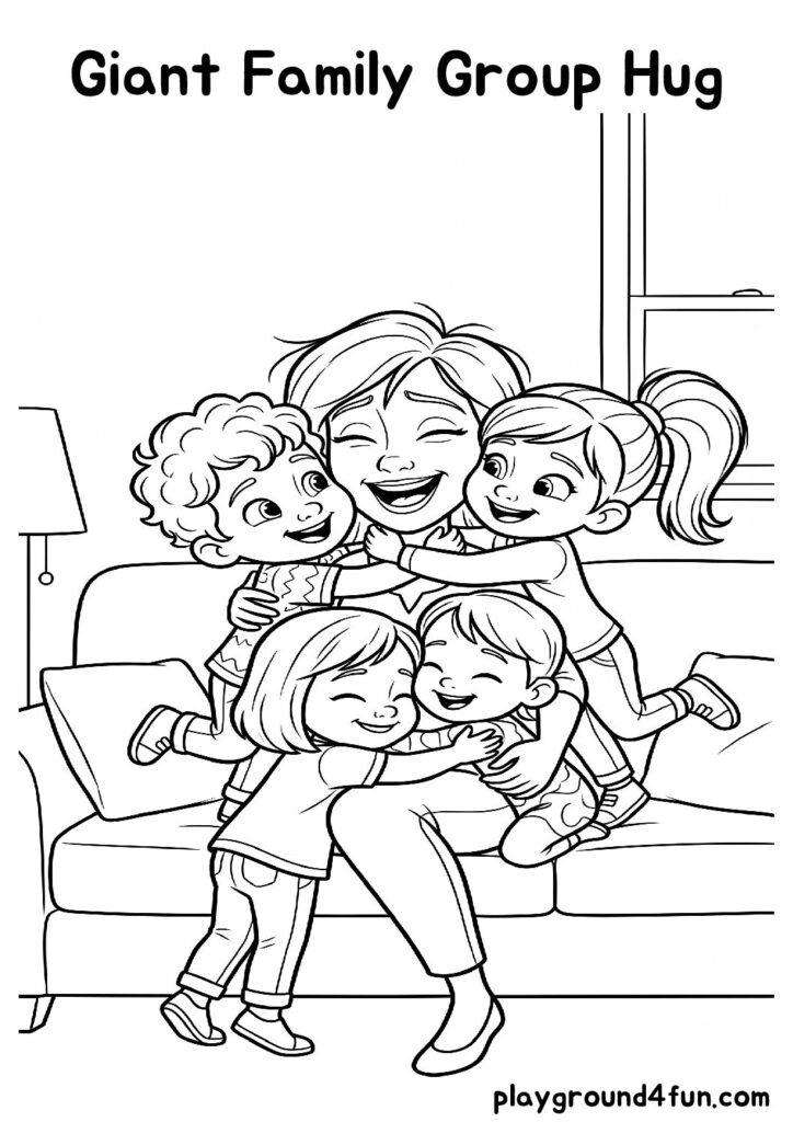 Giant Family Group Hug