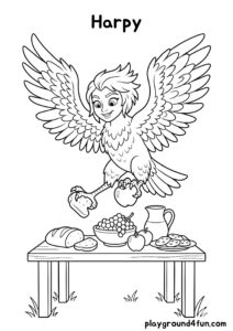 Coloring pages: Harpy pdf