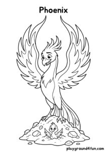 Coloring pages: Phoenix pdf