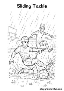 Coloring pages: Sliding Tackle pdf