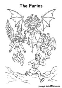 Coloring pages: The Furies pdf