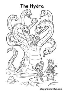 Coloring pages: The Hydra pdf