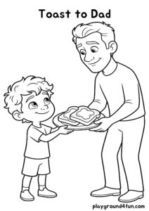 Coloring pages: Toast to Dad pdf
