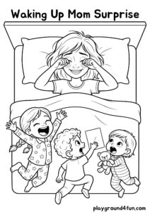 Coloring pages: Waking Up Mom Surprise pdf