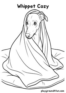 Coloring pages: Whippet Cozy pdf