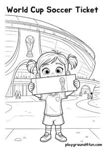 Coloring pages: World Cup Soccer Ticket pdf