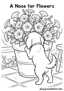Coloring pages: A Nose for Flowers pdf