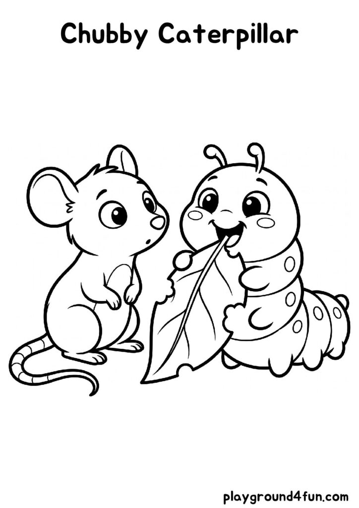 Chubby Caterpillar Coloring Pages