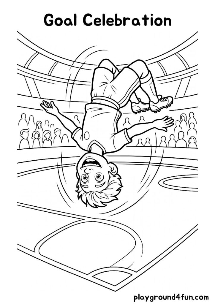 Goal Celebration Coloring Pages