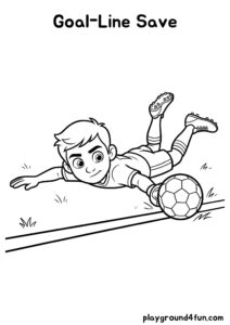 Coloring pages: Goal Line Save pdf