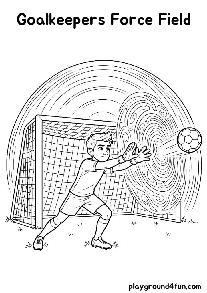 Goalkeepers Force Field Coloring Pages