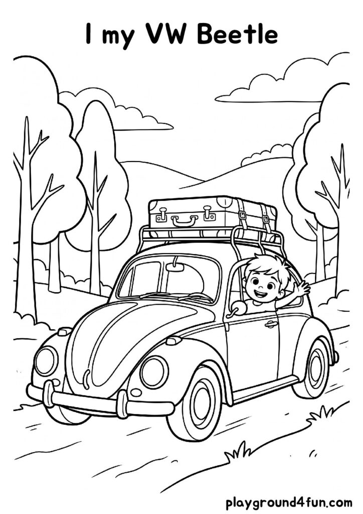 I my VW Beetle Coloring Pages