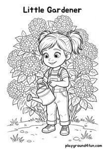 Coloring pages: Little Gardener pdf