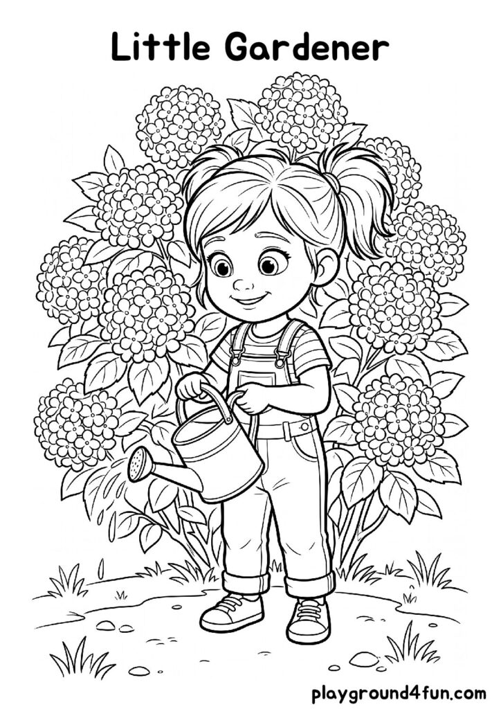 Little Gardener Coloring Pages