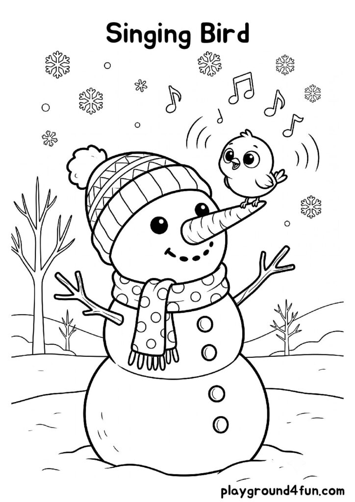 Singing Bird Coloring Pages