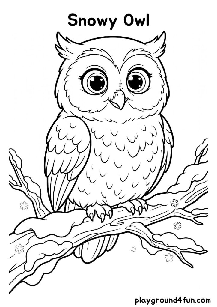 Snowy Owl Coloring Pages