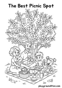 Coloring pages: The Best Picnic Spot pdf