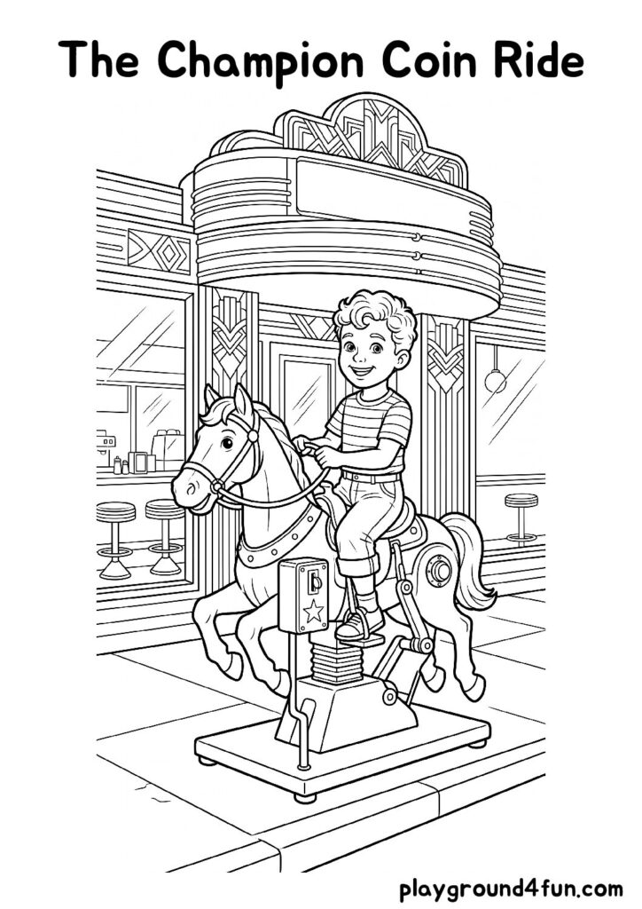 The Champion Coin Ride Coloring Pages