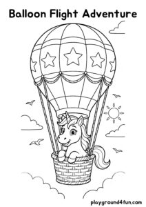 Coloring pages: Balloon Flight Adventure pdf