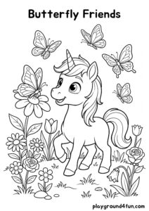 Coloring pages: Butterfly Friends pdf