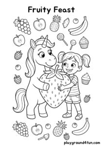 Coloring pages: Fruity Feast pdf