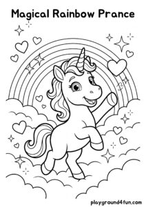 Coloring pages: Magical Rainbow Prance pdf