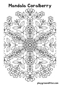 Coloring pages: Mandala Coralberry pdf