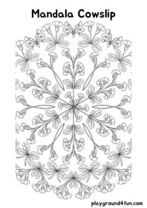 Coloring pages: Mandala Cowslip pdf