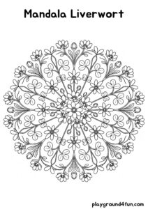 Coloring pages: Mandala Liverwort pdf