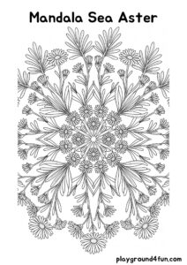 Coloring pages: Mandala Sea Aster pdf