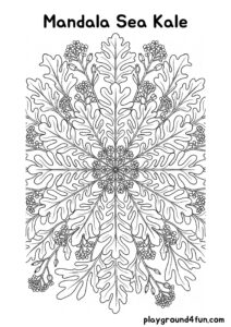 Coloring pages: Mandala Sea Kale pdf