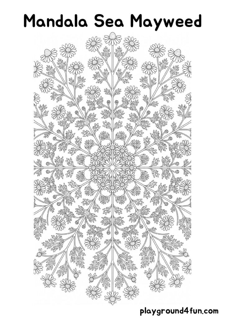 Mandala Sea Mayweed Coloring Pages