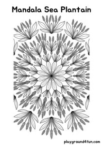 Coloring pages: Mandala Sea Plantain pdf