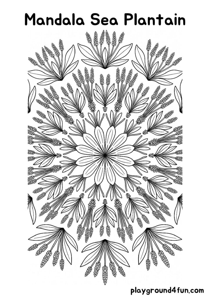 Mandala Sea Plantain Coloring Pages