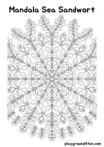 Coloring pages: Mandala Sea Sandwort pdf