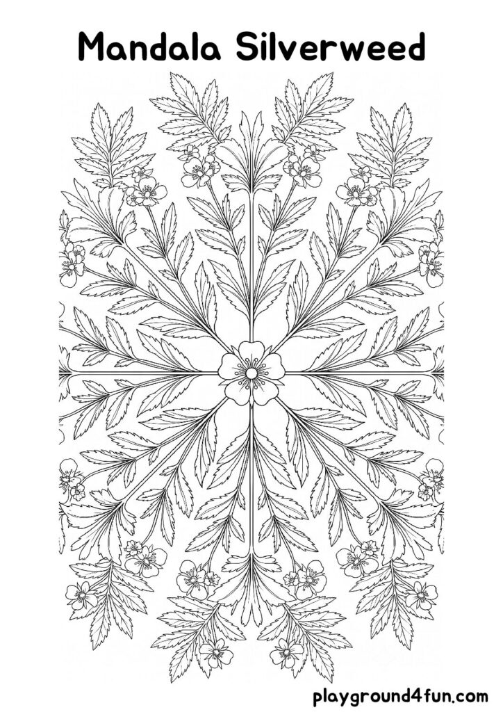 Mandala Silverweed Coloring Pages