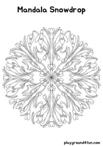 Coloring pages: Mandala Snowdrop pdf