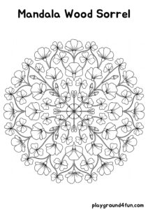 Coloring pages: Mandala Wood Sorrel pdf