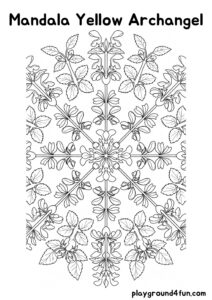 Coloring pages: Mandala Yellow Archangel pdf