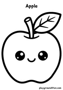 Coloring pages: Apple pdf