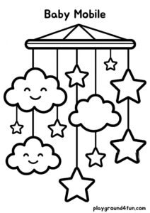 Coloring pages: Baby Mobile pdf