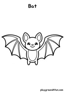 Coloring pages: Bat pdf