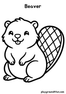 Coloring pages: Beaver pdf