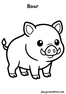 Coloring pages: Boar pdf