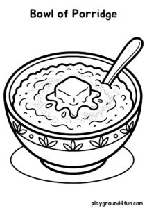 Coloring pages: Bowl of Porridge pdf