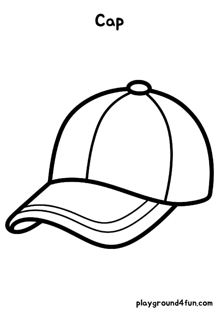 Cap Coloring Pages